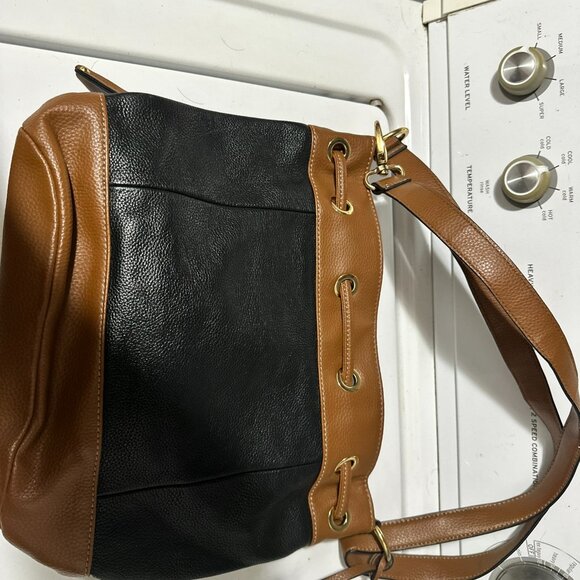 Tignanello 2 Tone Brown and Black Social Status Purse - Picture 6 of 6